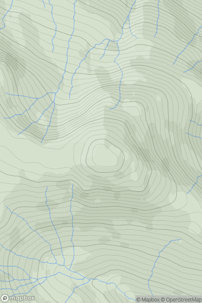 Thumbnail image for An Creachan [Loch Fyne to Bute and the Firth of Clyde] showing contour plot for surrounding peak